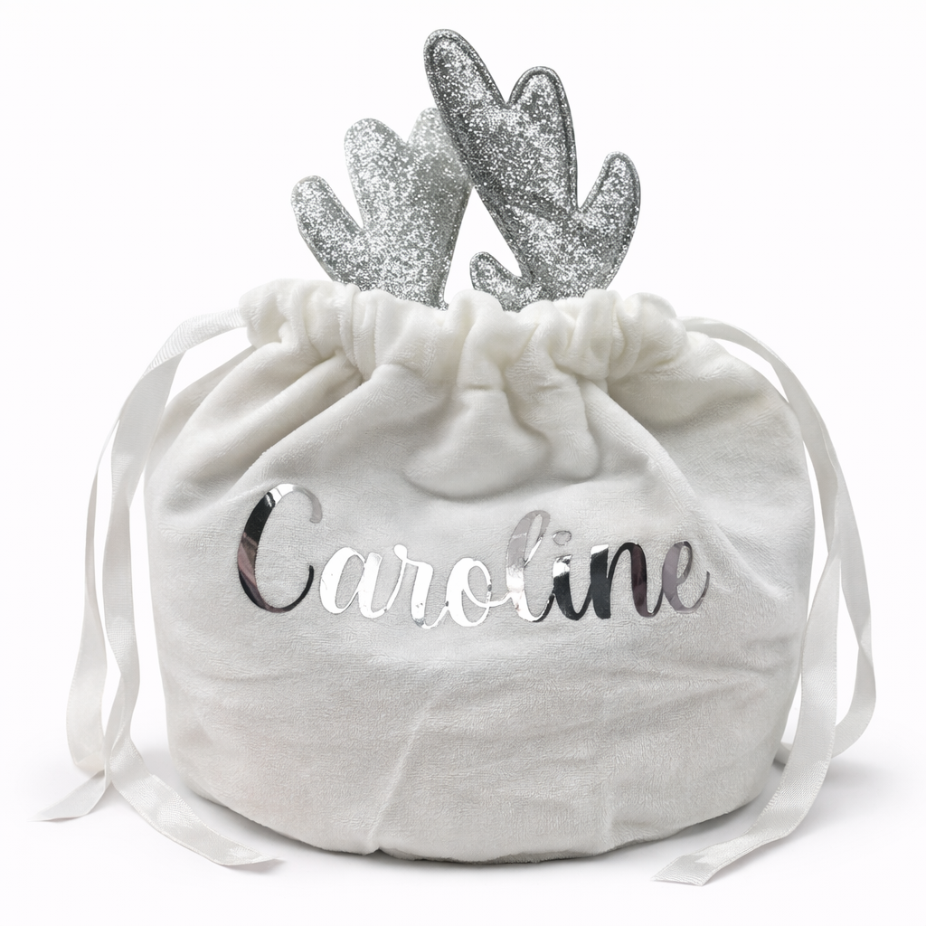 Personalised Reindeer Antler Christmas Gift Bag