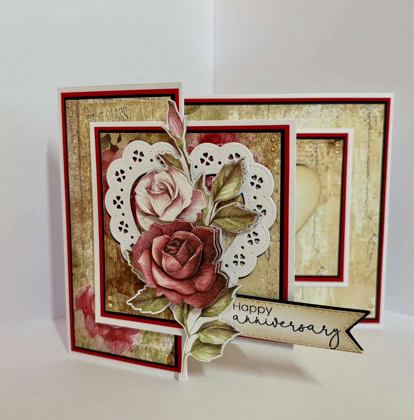 Roses Handmade Anniversary Card