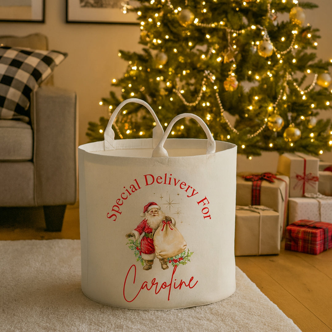 Personalised Santa Christmas Present Basket