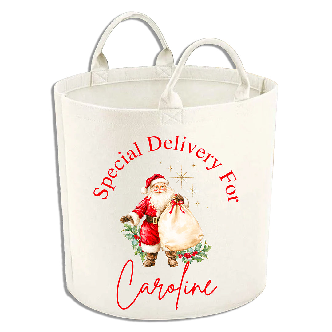 Personalised Santa Christmas Present Basket