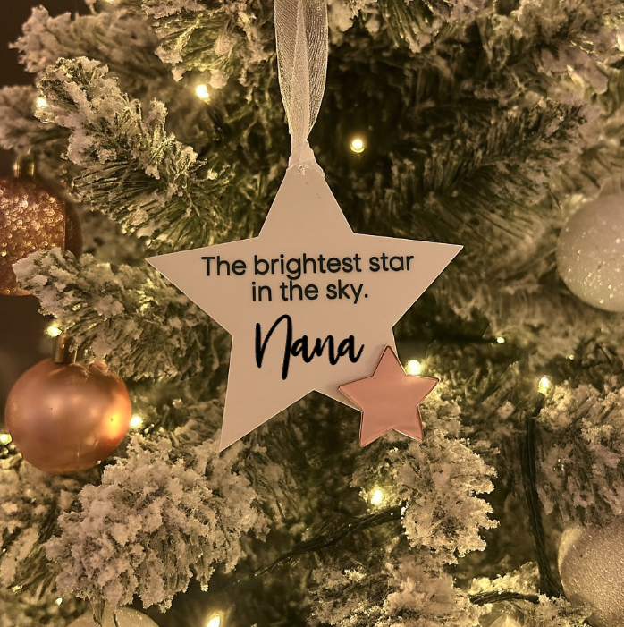 Personalised Memorial Star Ornament