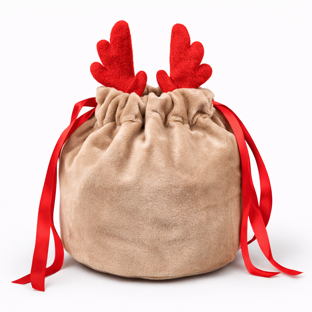Personalised Reindeer Antler Christmas Gift Bag