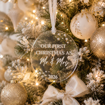 First Christmas as Mr & Mrs Decoration 2026 Keepsake