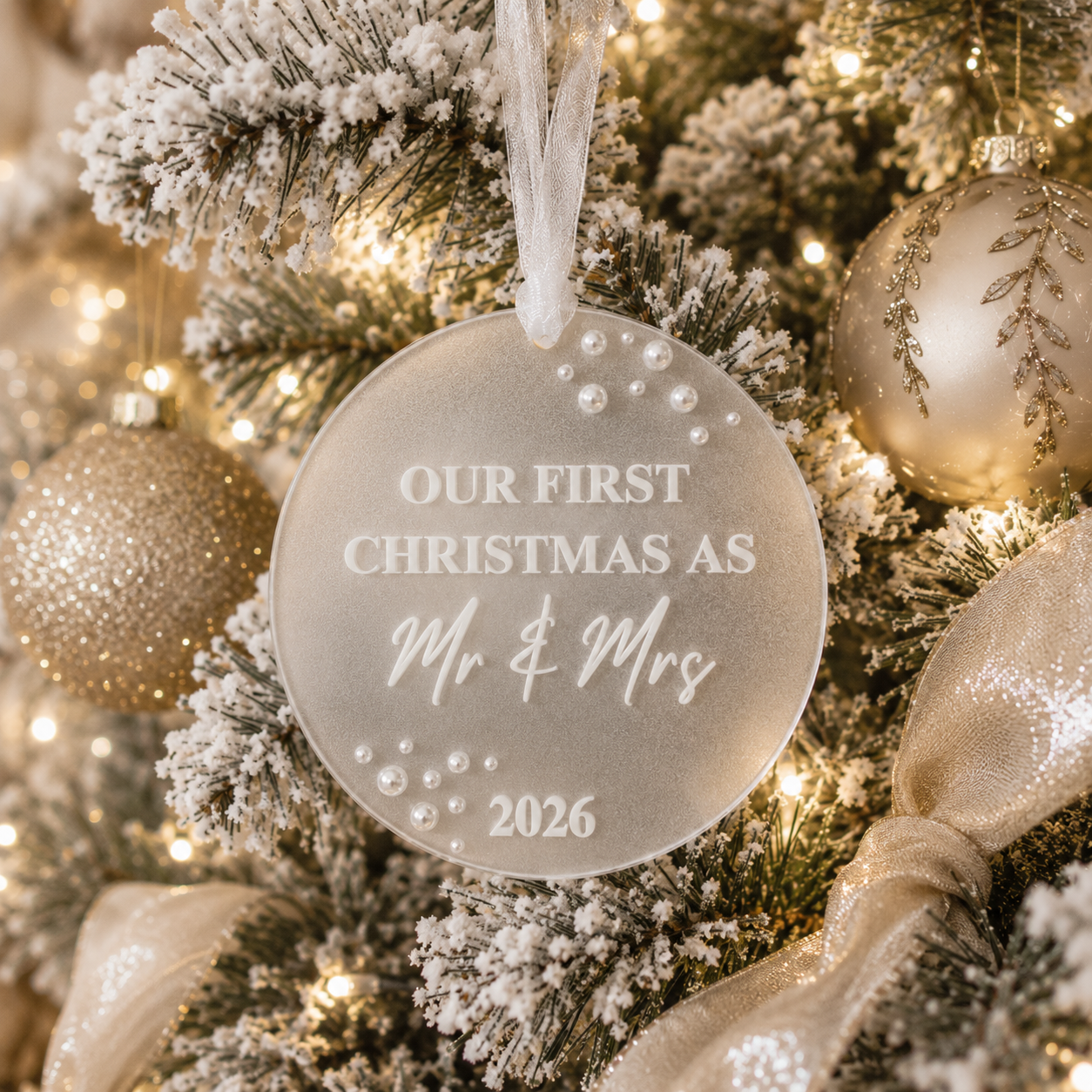 First Christmas as Mr & Mrs Decoration 2026 Keepsake