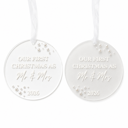 First Christmas as Mr & Mrs Decoration 2026 Keepsake