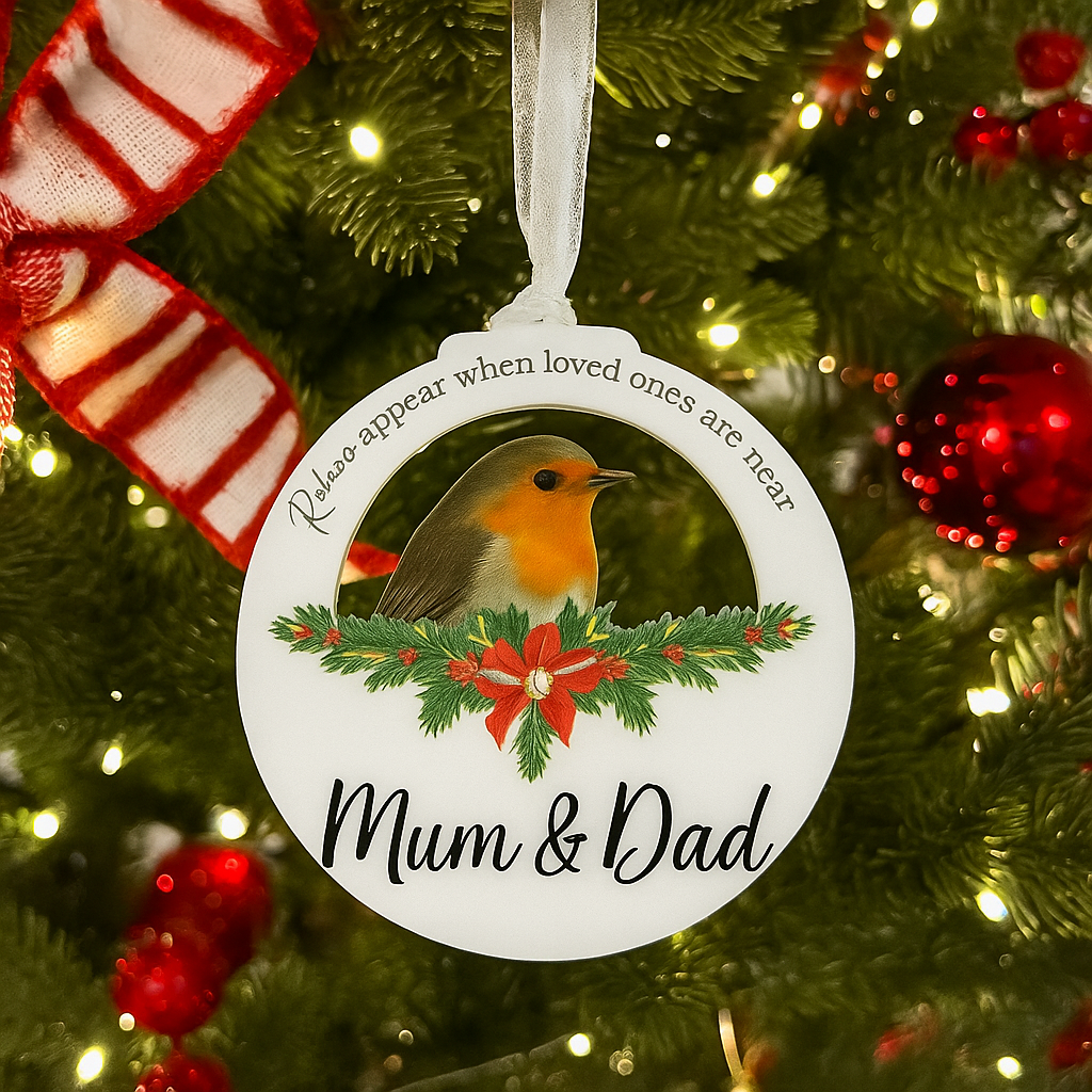Robin Memorial Christmas Ornament Remembrance Decoration