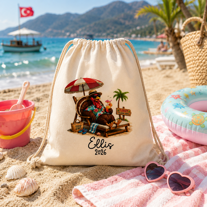 Personalised Children's Travel Drawstring Bag