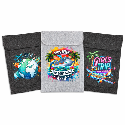 Travel Documents Folder - Globetrotter, Girls Trip or Don't Give a Ship Designs