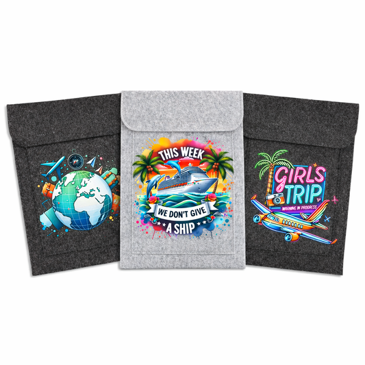 Travel Documents Wallet - Globetrotter, Girls Trip or Don't Give a Ship Designs