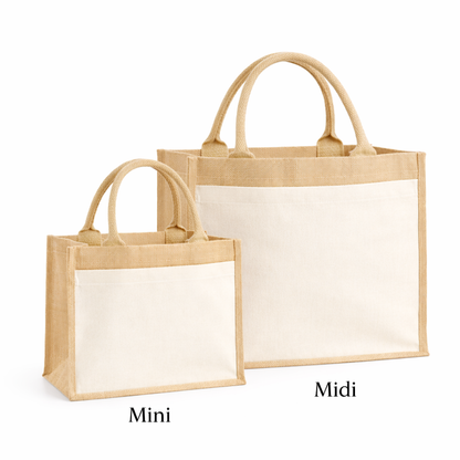 Personalised Photo Jute Tote Bag Mum Keepsake Gift