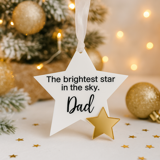 Personalised Memorial Star Ornament