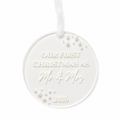 First Christmas as Mr & Mrs Decoration 2026 Keepsake