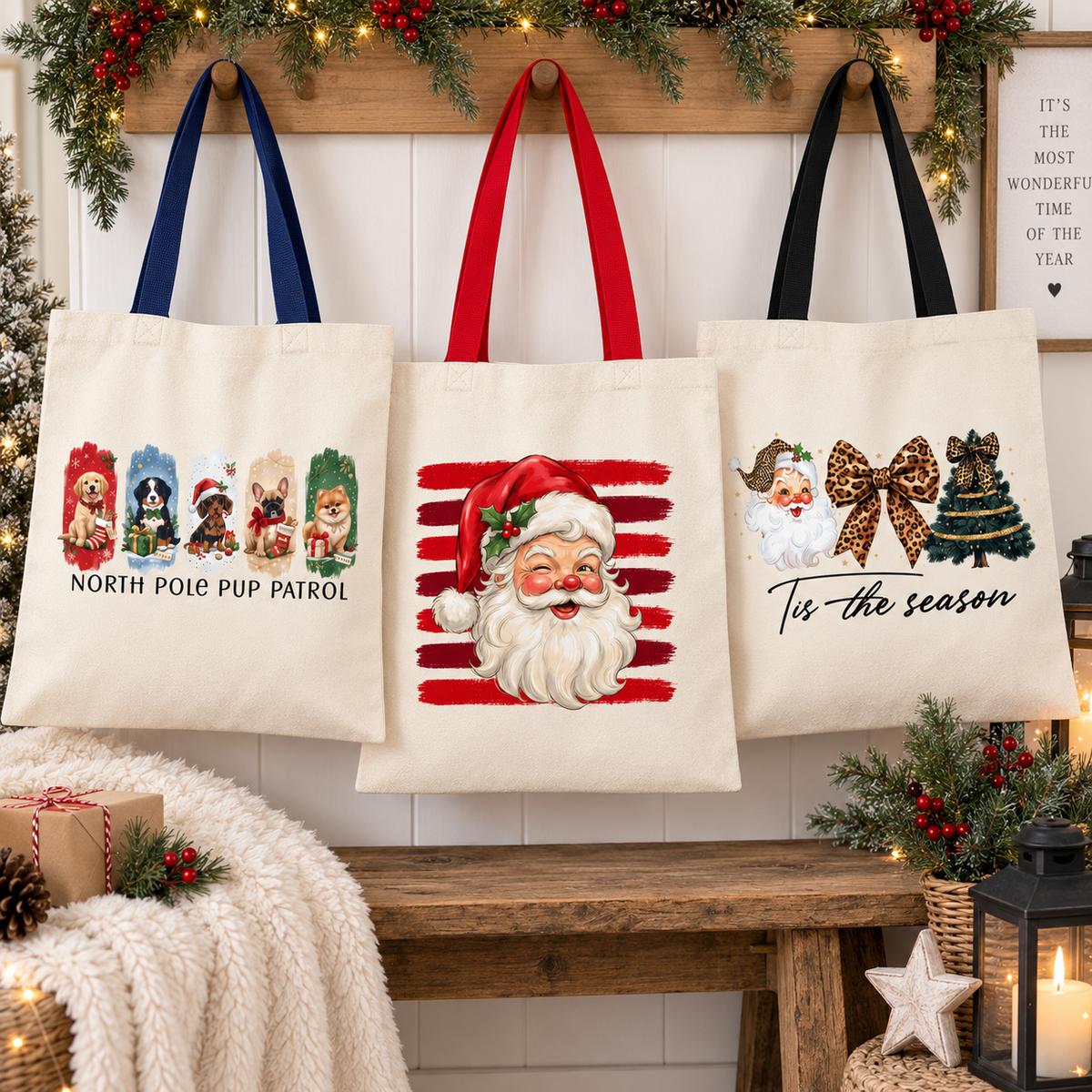 Christmas Cotton Tote Bag