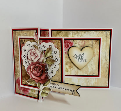 Roses Handmade Anniversary Card