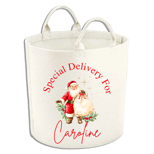 Personalised Santa Christmas Present Basket