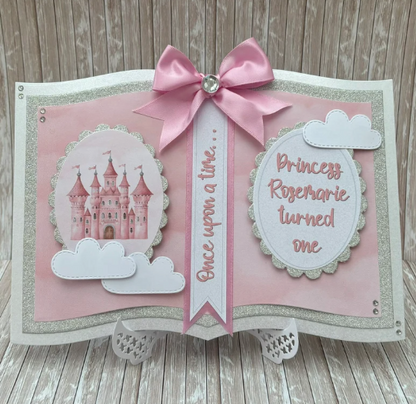 Personalised Pink Princess Storybook Birthday Card