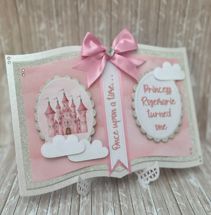 Personalised Pink Princess Storybook Birthday Card