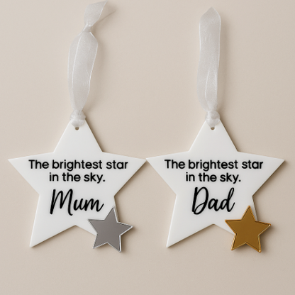 Personalised Memorial Star Ornament