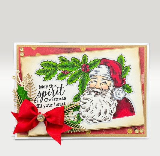 Handmade Santa Christmas Card