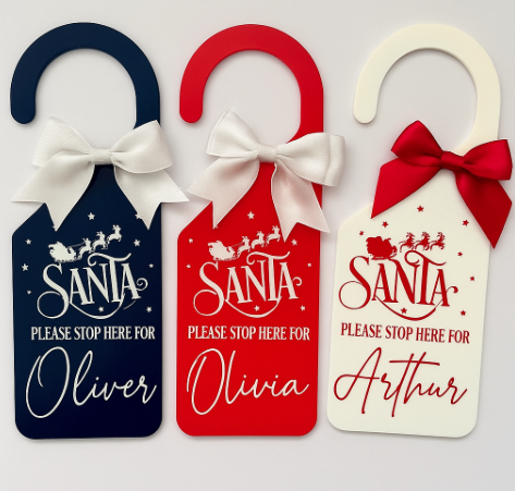 Personalised Santa Stop Here Door Hanger