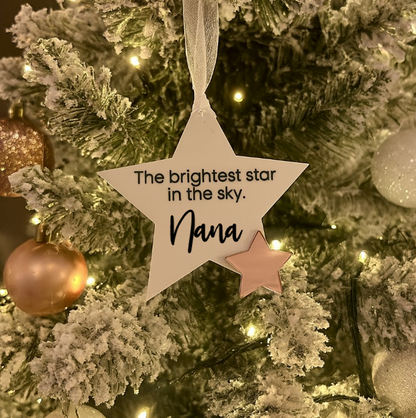 Personalised Memorial Star Ornament