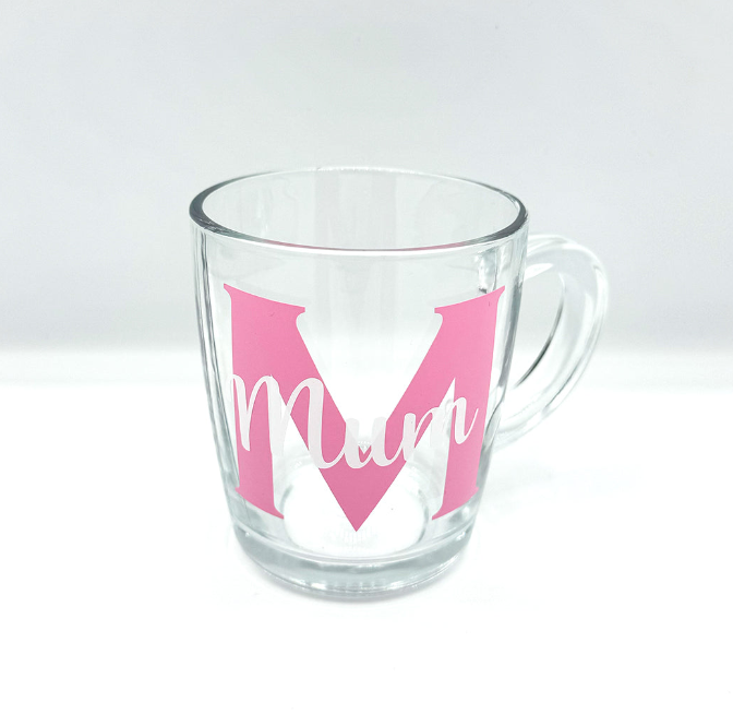 Personalised Mum Glass Mug – 3 Designs Available