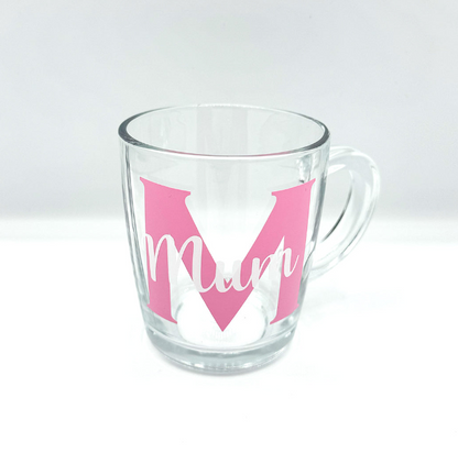 Personalised Mum Glass Mug – 3 Designs Available