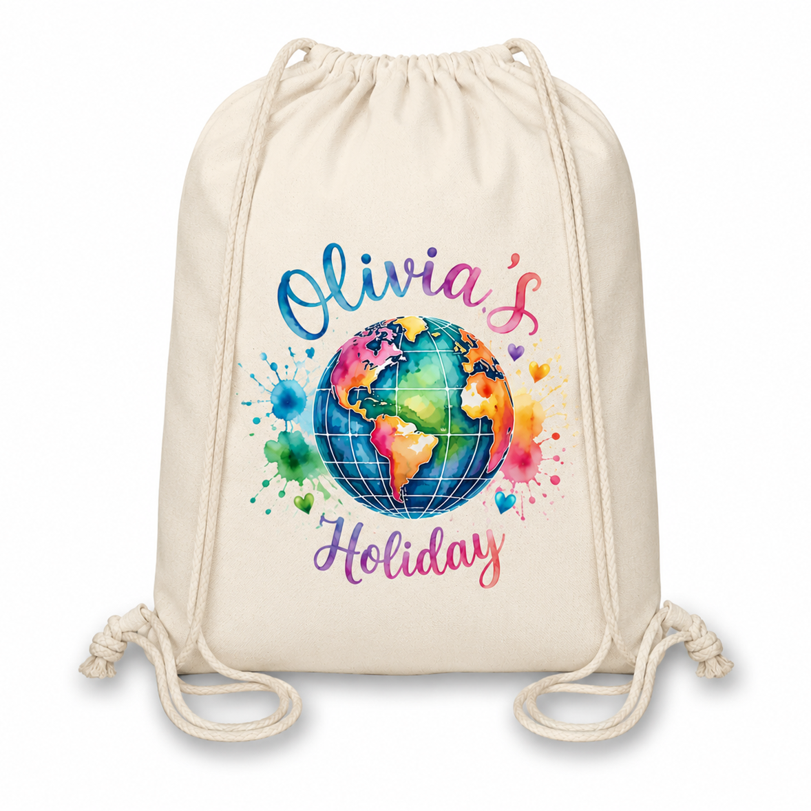 Personalised Children's Travel Drawstring Bag