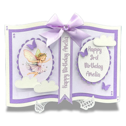 Personalised Violet Fairy Storybook Birthday Card
