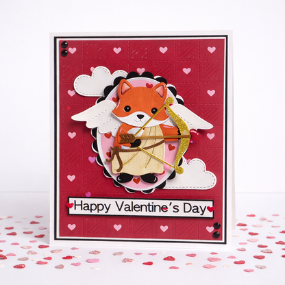 Handmade Valentine’s Day Card – Fox Cupid