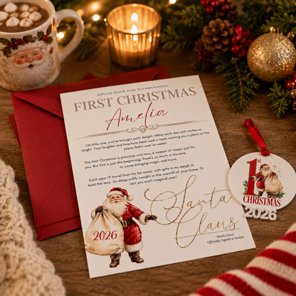 Personalised First Christmas Letter & Keepsake Ornament – 2026 Edition