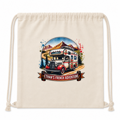 Personalised Children's Travel Drawstring Bag