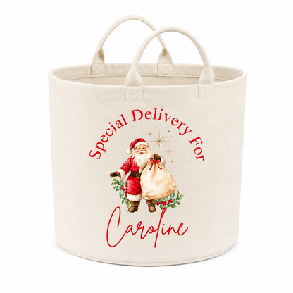 Personalised Santa Christmas Present Basket