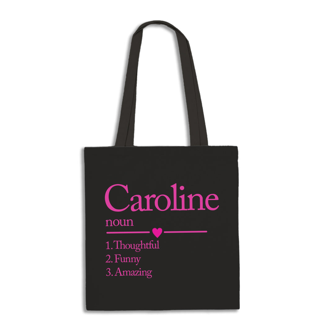 Personalised Name Definition Tote Bag